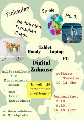 Hilfestellung beim Umgang mit Handy, Laptop, Tablet und PC