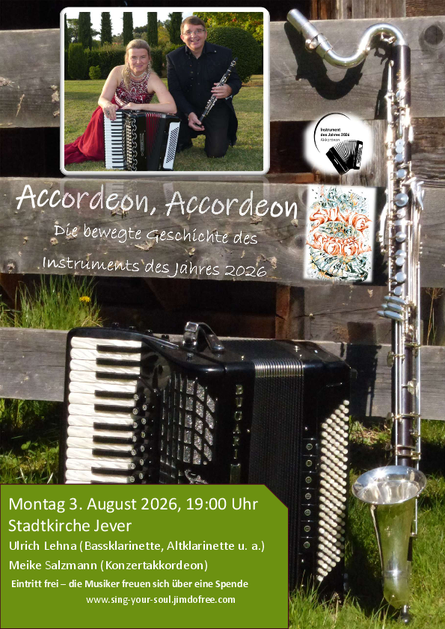 Accordeon, Konzert 3.8.2026, 19 Uhr