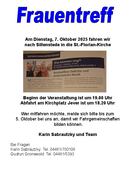 Frauentreff Oktober 2025