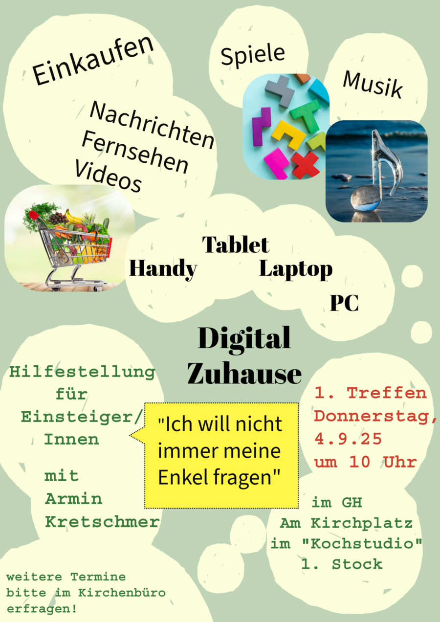 Seniorenkurs für Handy, Tablet etc., 4.9.25, 10 Uhr