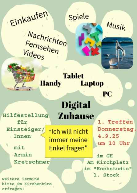 Seniorenkurs für Handy, Tablet etc., 4.9.25, 10 Uhr