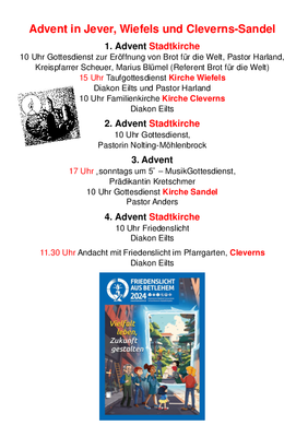 Advent für Kinder und Jugendliche
