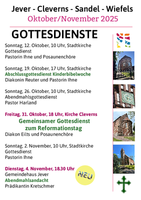 Gottesdienste Oktober November 2025