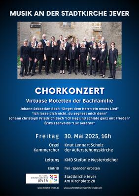 Freitag, 30. Mai 2025, 16 Uhr, Chorkonzert, Virtuose Motetten der Bach-Familie